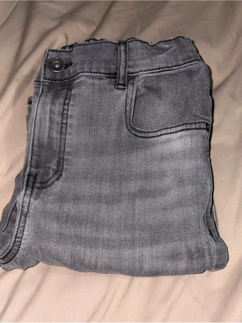 The Children’s Place Boys Gray Stretch Straight Adj Waist Jeans Size 14 EUC